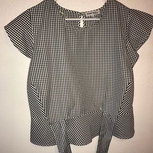 black and white blouse